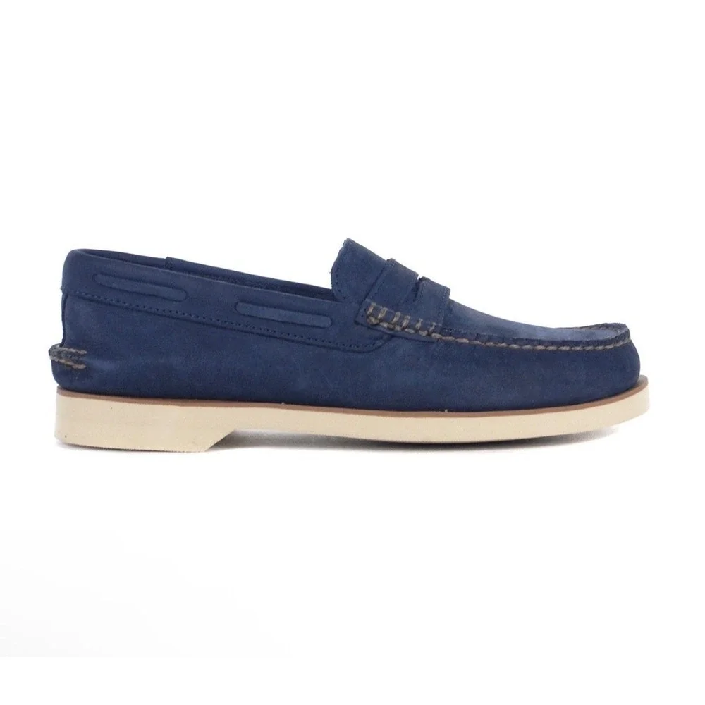 Sperry Top-Sider Mens 5‎ EU 37 Penny DS Navy Nubuck Loafers Boat Shoes STS25175